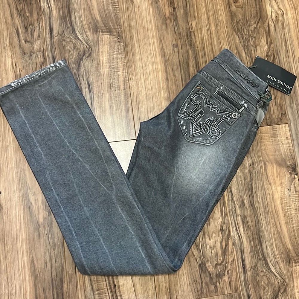 NWT Mek Denim Glasgow Straight Legs Jeans Sz 26/34 - Picture 2 of 9